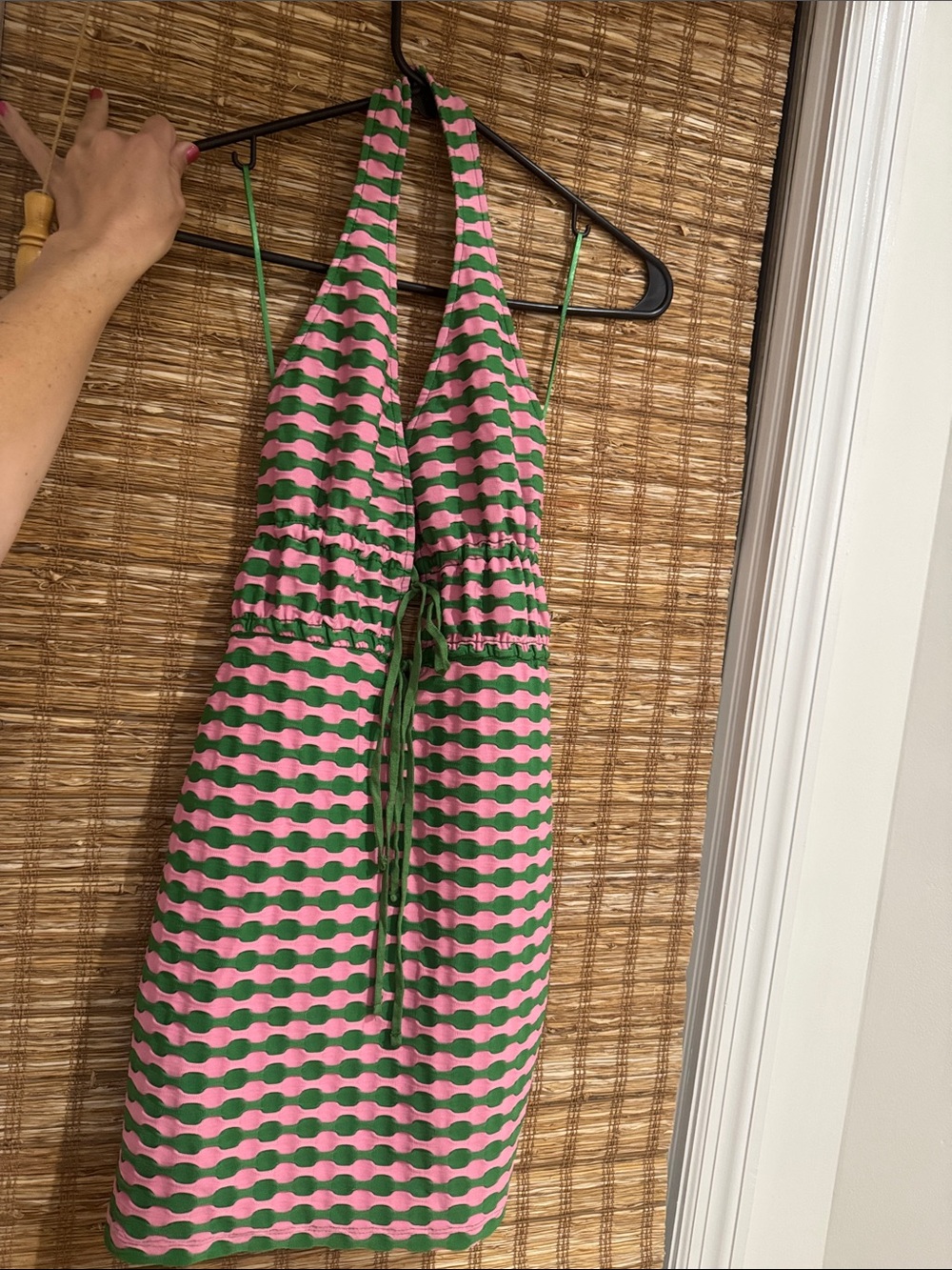 Pink and Green mini dress